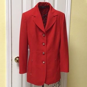 John Meyer vintage red 2pc suit, sz6